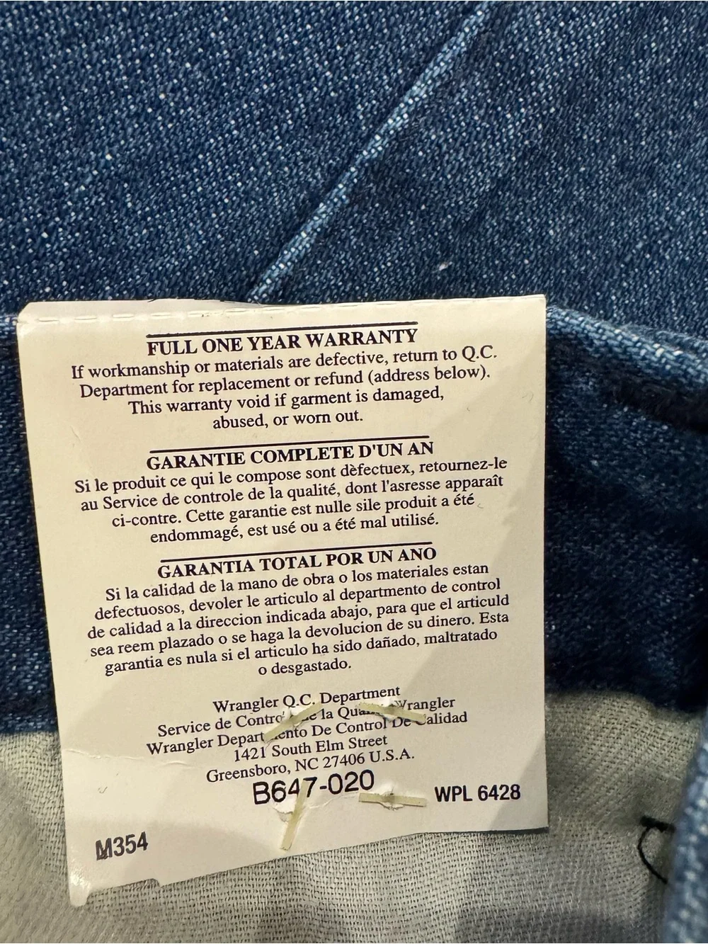 Wrangler Riata Casual Pants/Blue Denim 38x34